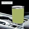 thumbnail image 4 of 12 Oz Stainless Steel Vacuum Insulated Tumbler Dark Khaki Solid Color Coffee Cup with Lids and Straw Double Wall Water Travel Mug for Hot and Cold Drinks for Home Office, 4 of 5