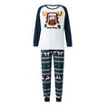 thumbnail image 3 of Christmas Pajamas for Family Nightclothes, Long Sleeve Round Neck Elk Print Tops Trousers Suit/ Infants Romper, 3 of 8