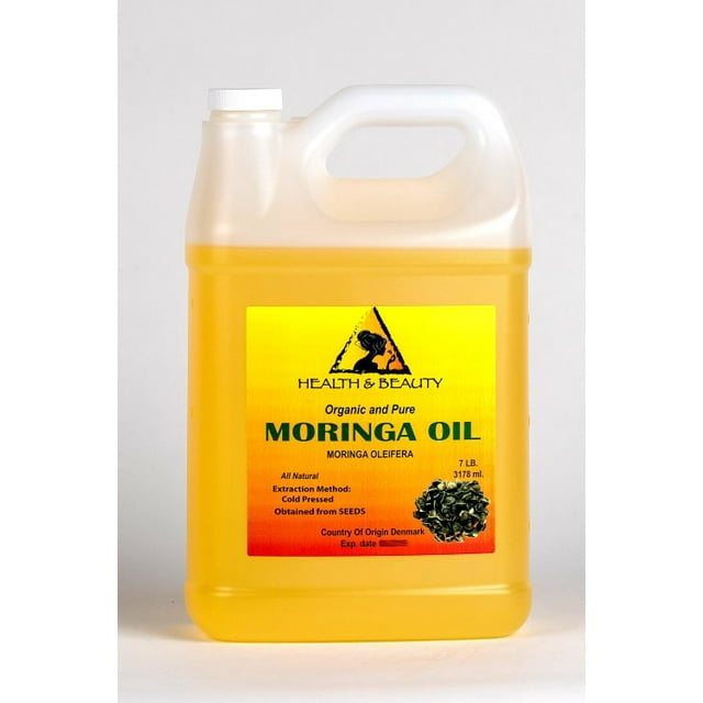Huile de Moringa Non Raffinée Biologique Vierge Support Pressée à Froid Naturelle Fraîche 100 % pure 7 lb