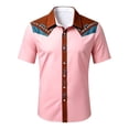 thumbnail image 4 of Big Boys Shirts Western Print Cowboy Short Sleeve Shirt with Button Down Design Clothes Size 13-14T, 4 of 4