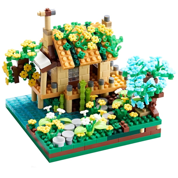 Kit de construcción de cabina de puerto de arquitectura Cozymass, Kit de modelo y regalo para niños y adultos, minibloques de 600 Uds con 2 figuras