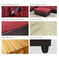 thumbnail image 4 of Pon Living Andes Microfiber with Faux Leather Sofa Set With Ottoman, 4 of 5