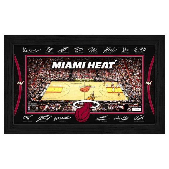 Highland Mint  Miami Heat 2025 Signature Court Framed Picture