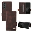 thumbnail image 2 of For Samsung Galaxy Z Fold 3 Wallet Case with RFID Blocking Credit Card Holder, PU Leather Folio Flip Kickstand Protective Shockproof Cover Women Men for Samsung Galaxy Z Fold 3 Phone case,Brown, 2 of 14