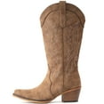 thumbnail image 4 of Cowboy Boots For Women Western Cowgirl Boots with Chunky Heel Mid Calf Snip Toe Ideal for low insteps, 4 of 6