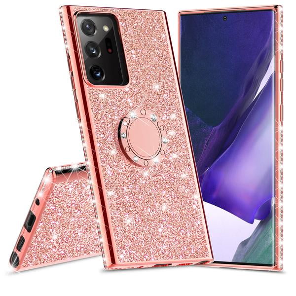  SamsungNote20 5G case square trunk luxury cute bee Compatible  with Samsung Galaxy Note20 4g 5G cases bling glitter box Phone cover  GalaxyNote20 Note205G 5GNote20 note 20 fundas bumper 6.7 inch (pink) 
