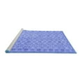 thumbnail image 2 of Ahgly Company Machine Washable Indoor Square Persian Blue Bohemian Area Rugs, 5' Square, 2 of 4