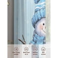thumbnail image 6 of Light Blue Christmas Sheer Curtains 54 Inches Long 2 Panels Snowman with Cap Xmas Snowflake Light Filtering Semi Sheer Window Curtains Drapes for Bedroom Living Room 52"x54"x2, 6 of 7