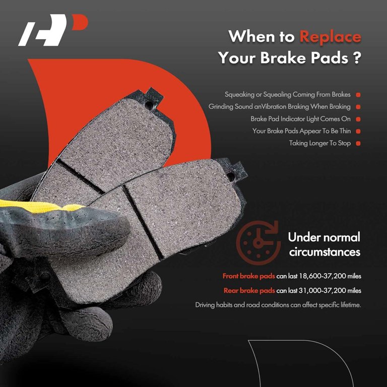 Detroit Axle Front Ceramic Brake Pads W/Hardware For Chrysler 300M, Concorde, LHS, Prowler, Intrepid, Neon & Dodge/Plymouth Models (P-730)