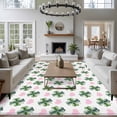 thumbnail image 4 of Area Rug 72×108in, St. Patrick's Day Green Shamrock Floor Carpet Living Room Rug, Pink Love Heart Seamless Non-Slip Welcome Mat Indoor Rugs for Bedroom Dining Room, 4 of 9
