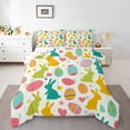 thumbnail image 2 of Erosebridal Happy Easter Bedding Sets Full with Comforter, Rabbit Print Duvet Insert, Easter Eggs Room Decor, Reversible, 2 of 7