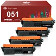 Toner Kingdom 4-Pack Compatible Toner Cartridge for Canon 051 ImageCLASS MF263dn MF264dw MF266dn MF267dw Black Printer