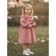 thumbnail image 5 of BemeyourBBs Kids Toddler Girls Valentines Day Dress Outfits Long Sleeve Crew Neck Heart Gingham Plaid Dress Spring A-line Dress Clothes, 5 of 9