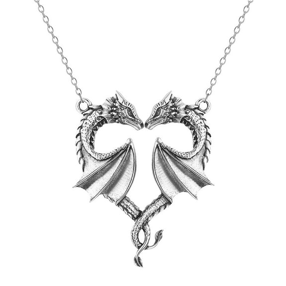 Dinosaur Heart Necklace - 2025 Trendy Women's Dragon Love Pendant, Unique Gift Jewelry