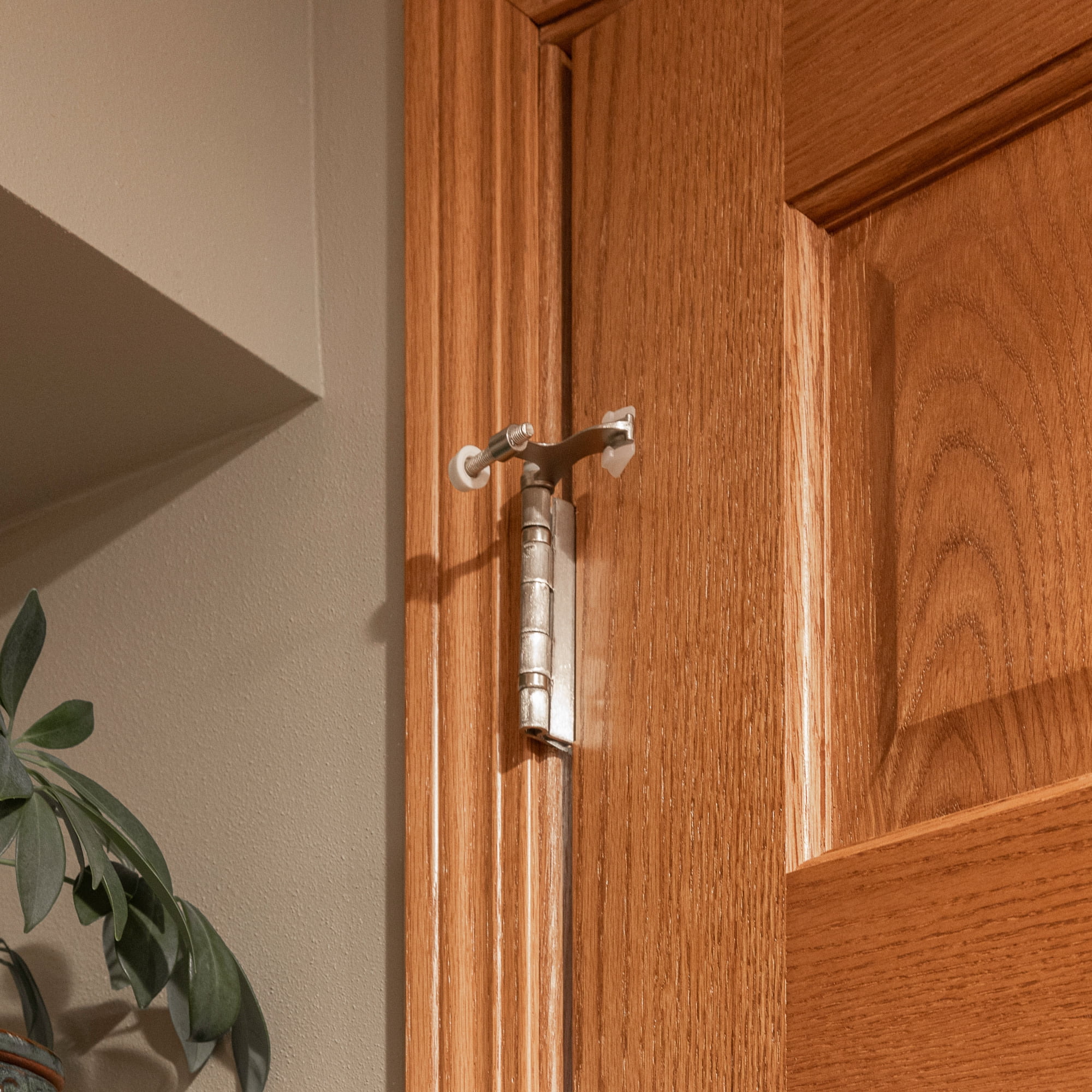 Design House Hollow Core 10-Pack Adjustable Hinge Pin Door Stop Wall Protector with Rubber Tips, Satin Nickel