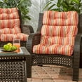 thumbnail image 6 of Watermelon Stripe 44 x 22 in. Outdoor High Back Chair Cushion (2-Pack) by Greendale Home Fashions, 6 of 9