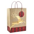 thumbnail image 1 of Image Arts Gold Deer on Kraft Paper Large Christmas Gift Bag, 13", 1 of 2