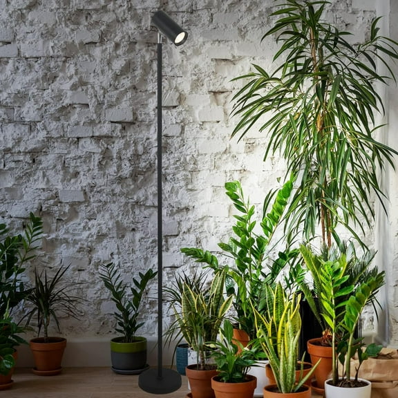 HMVPL Grow Lights Stand for Indoor Plants Full  Tall Plant Light for Indoor Growing with 20W COB Plant Light Bulb, 4/8/12H Timer, Led Growth Floor Lamp for Large Plant Seedling(6 Level Height)