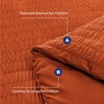 thumbnail image 4 of Juego de edredón HYMOKEGE Burnt Orange Queen, 7 piezas, 4 of 8
