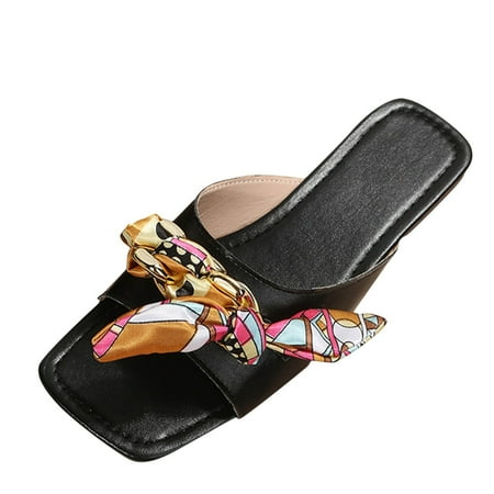 

Qufokar Women S Snow Boots Earth Sandals for Women Size 6 Fashion Summer Women Slippers Ribbon Ring Fish Mouth Flat Bottom Comfortable Casual Beach