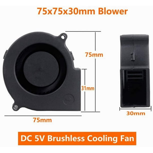 Gdstime 7530 75mm X 75mm X 30mm 5v Usb Dc Brushless Blower Cooling Fan