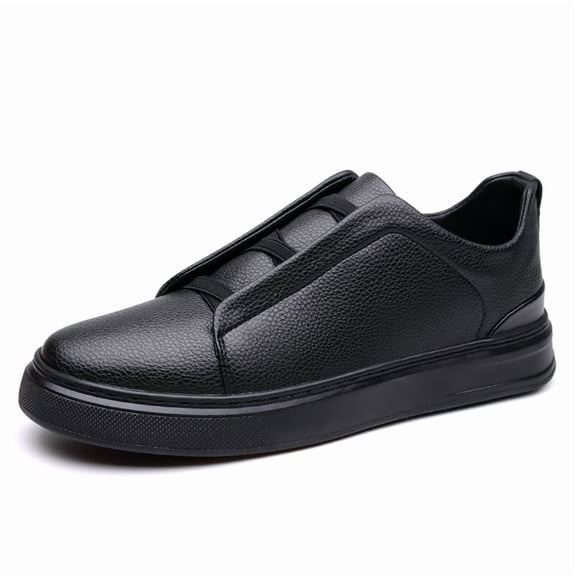 Men's Casual Skate Shoes Low Top Slip On Sneakers Round Toe Rubber Sole Everyday Walking Shoes