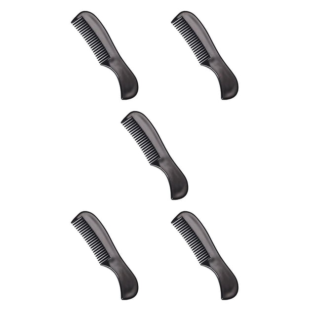 Soidarity Peine para barba, herramientas de maquillaje pequeñas de plástico creativas, suministros de modelado duraderos multifuncionales para salones de Negro 5piezas Soidarity CBP203477