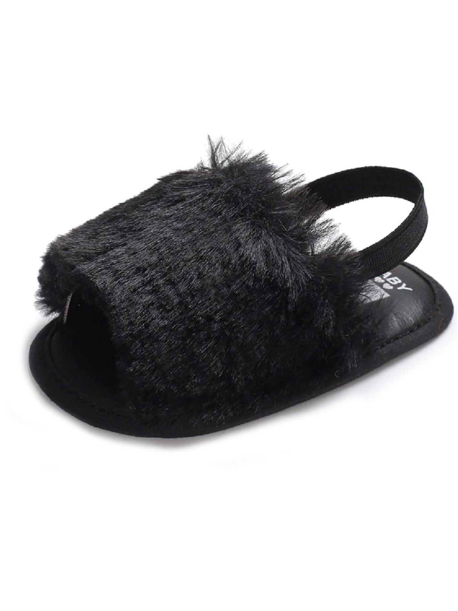 shoes with fur on the back