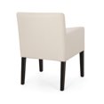 thumbnail image 6 of Accent Chair, Living Room Accent Chair, Upholstered Arm Chair with Wood Legs, Mid-century Modern Single Sofa, Beige+Black, 6 of 7