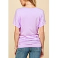 thumbnail image 5 of Made by Johnny Women's Dolman Drape Top with Side Shirring XL LILAC, 5 of 6