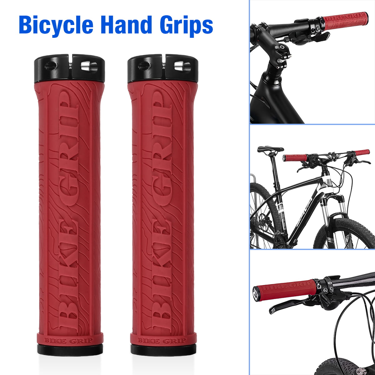 1pair MTB Mountain Bike Grip Handle Grip Ends Cycling Handle Bar Bicycle Grip 