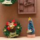 thumbnail image 1 of Corona de casa de muñecas Hesroicy con campana, modelo de árbol de Navidad en miniatura de plástico simulado, decoración de festival para niños, 1 of 8