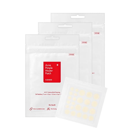 Acne Pimple Master Patch 72 Counts (24 patches 3 Packs) | A.D.F. Hydrocolloid Dressing | Quick & Easy Treatment