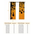 thumbnail image 6 of Fsddascl Halloween Owl Blackout Curtains for Bedroom/Living Room, Thermal Insulated Kitchen Curtains, Orange Black Pumpkin Tree Horror Branch Grommet Darkening Window Treatment Drapes 27.5"x39"x2, 6 of 6