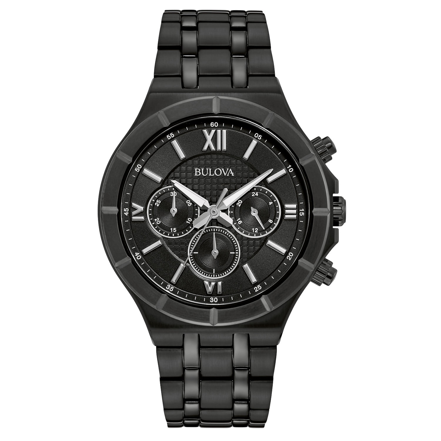 Bulova Dress Black Dial Two tone Men s Watch 98A117 Walmart
