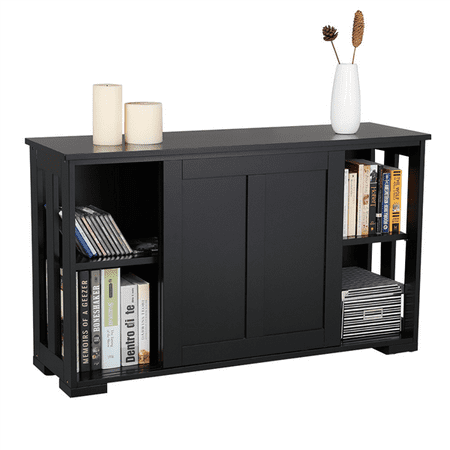 Topeakmart Storage Cabinet 110lb Load Capacity P2 Mdf Sliding