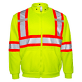 thumbnail image 2 of JORESTECH Hi-Vis Safety Full-Zip Hoodie, Two-Toned, ANSI Class 3 (Yellow, M), 2 of 7