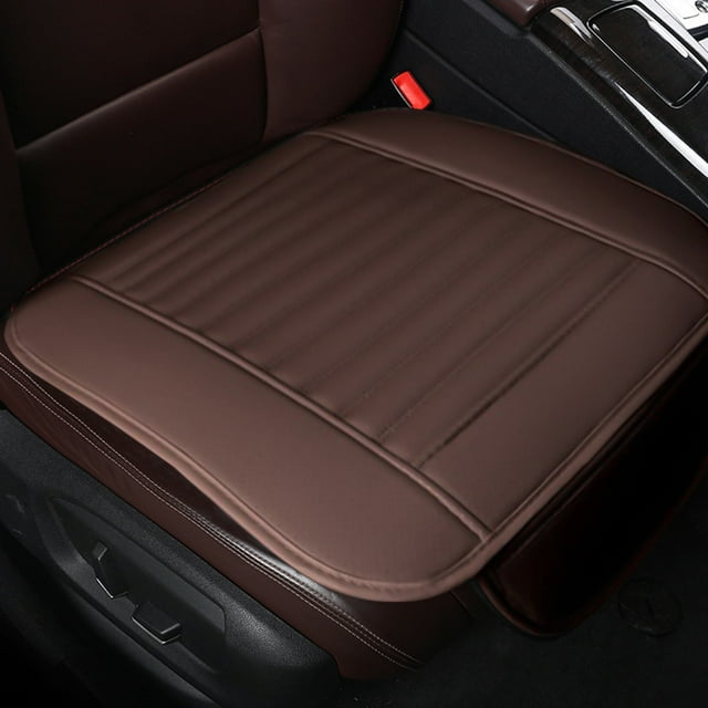 Funda universal para asiento delantero de coche, de piel transpirable, con almohadilla para el asiento. Protectores de piel sintética para asientos de vehículos universales.