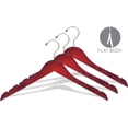 thumbnail image 2 of The Great American Hanger Company Cherry Finish Top Hanger with Notches and Brushed Chrome Swivel Hook Box of 8, 2 of 4