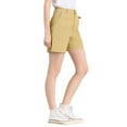 thumbnail image 4 of INSPIRE CHIC Women's Cargo High Waist Mid Thigh Pockets Cotton Bermuda Shorts XS Light Khaki, 4 of 6