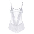 thumbnail image 4 of Gibobby Lenceria mujer sexy Ropa De Dormir Ropa De Dormir Mujer Cuello En V Bordado Encaje Lencería Lenceria China Gifts Lenceria Sexy Mujer(Blanco, XG), 4 of 5