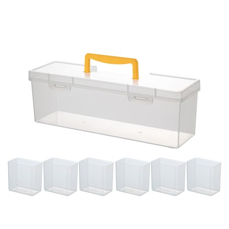 SouMaox Seasoning Storage Box Handheld Portable Design Airtight Organization Kitchen Cabinet Spice Management for Outdoor Picnic Home