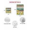 thumbnail image 7 of Sunflower Kitchen Dish Towels for Drying Dishes Set of 2, Summer Eucalyptus Botanical Floral Teal Brown Wood Waffle Weave Microfiber Hand Tea Bathroom Towels Quick Dry & Absorbent Towel 12x12, 7 of 7
