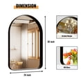 thumbnail image 6 of BEAUTYPEAK 36"x 24" Arched Bathroom Vanity Mirror With Deep Frame, Black, 6 of 9