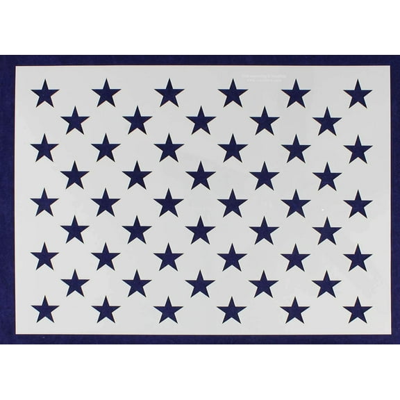 50 Star Field Stencil US American Flag G-Spec 19 Inches