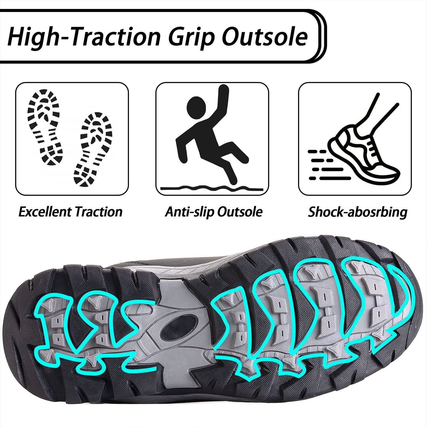CC-Los Women Ankle High Waterproof Hiking Boots Work Boot Outdoor Trekking Camping Trail Size 5.5-10.5