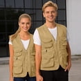 thumbnail image 1 of Men's Outerwear Vest for Daily Wear with 3D Pocket Layout Functional Construction Layering and Versatile Utility, 1 of 3