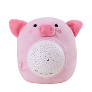 Baby Stuffed Animal with Music Stars Light Projector Toy Plush Light (Pig)