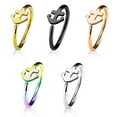 thumbnail image 3 of Nose & Cartilage 20G Hoop Ring Anchor Charm Anodized Surgical Steel, 3 of 7