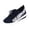 Navy, variant on Womens Low Top American Flag Patriotic Canvas Sneakers Platform Shoes Tennis Classic Casual Slip on Shoes Comfortable Wide Toe Box Flats